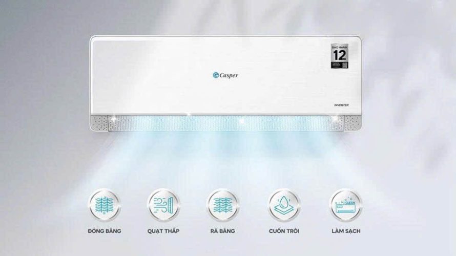 Casper áp dụng chính sách bảo hành 1 đổi 1 trong 1 năm đầu tiên đối với các dòng điều hòa dân dụng