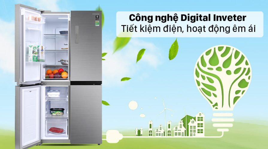 Tủ lạnh Samsung Inverter 488 lít RF48A4010M9/SV sử dụng máy nén Digital Inverter hiện đại Tủ lạnh Samsung Inverter 488 lít RF48A4010M9/SV sử dụng máy nén Digital Inverter hiện đại