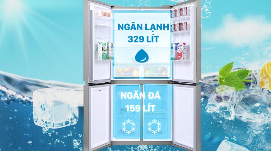 dung tích sử dụng lên đến 488 lít dung tích sử dụng lên đến 488 lít