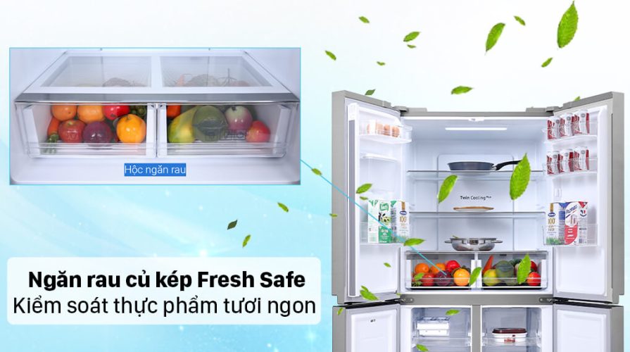 Samsung RF48A4010M9/SV được thiết kế ngăn rau củ riêng biệt với khả năng duy trì độ ẩm lý tưởng Samsung RF48A4010M9/SV được thiết kế ngăn rau củ riêng biệt với khả năng duy trì độ ẩm lý tưởng