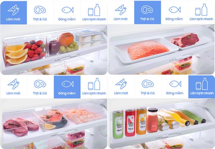 Samsung RT38CB668422SV được trang bị ngăn đông mềm Optimal Fresh+ với khả năng chuyển đổi linh hoạt 4 chế độ Samsung RT38CB668422SV được trang bị ngăn đông mềm Optimal Fresh+ với khả năng chuyển đổi linh hoạt 4 chế độ