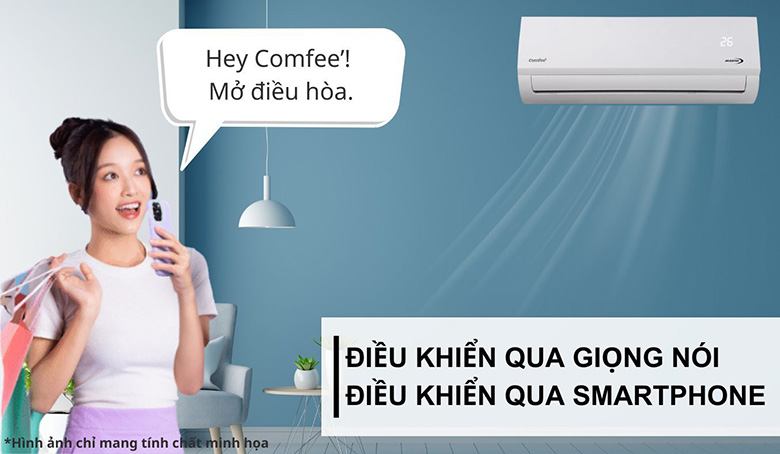 Điều hòa Comfee 1 chiều Inverter 17.500 BTU CFS-18VAF sở hữu thiết kế hiện đại với những đường nét tinh giản
