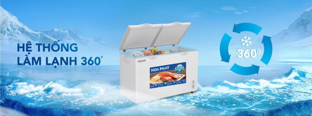 Tủ đông Hòa Phát HPF BD6330 được trang bị hệ thống làm lạnh 360 độ Tủ đông Hòa Phát HPF BD6330 được trang bị hệ thống làm lạnh 360 độ