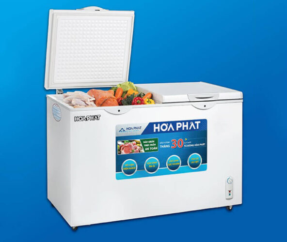 Tủ đông Hòa Phát 271 lít HCF 656S2Đ2 được thiết kế theo phong cách tối giản nhưng vẫn toát lên sự tinh tế và hiện đại.