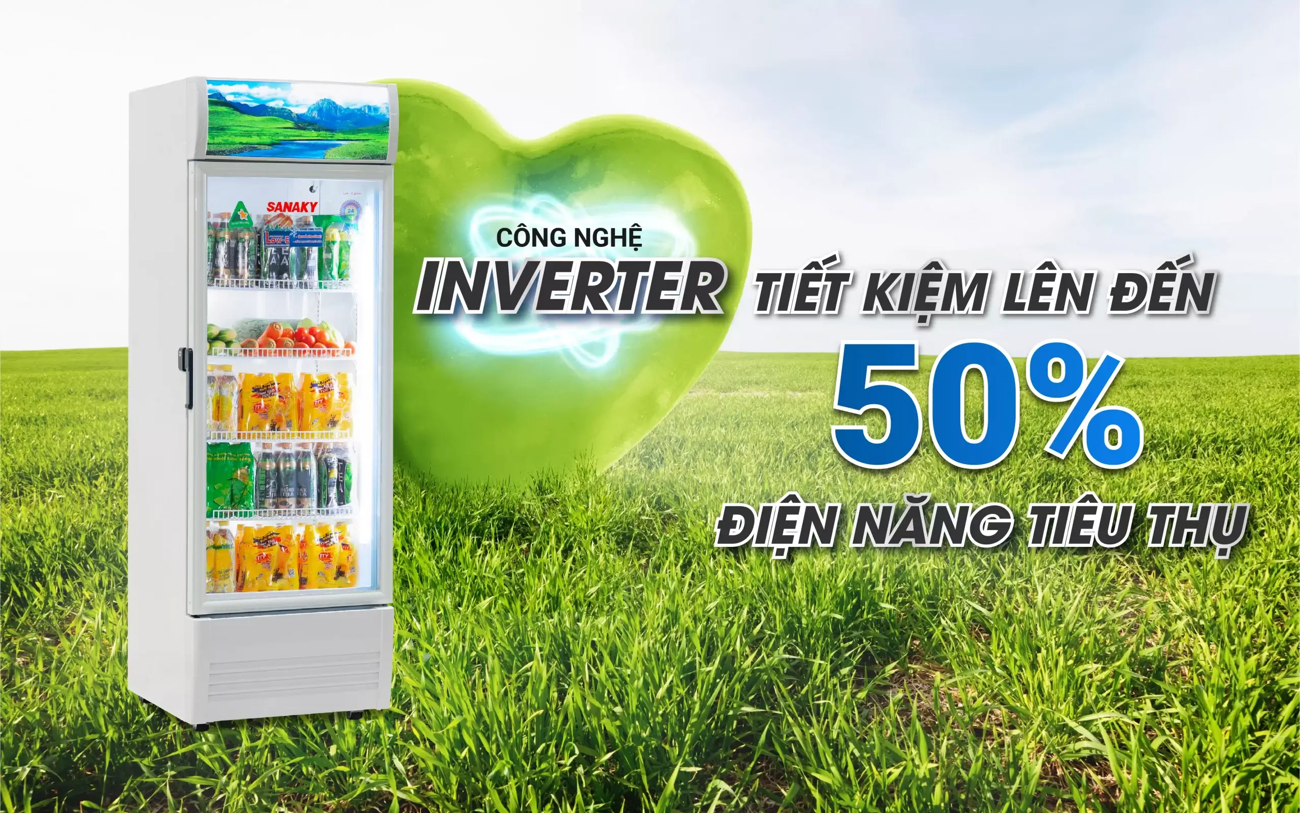 Tủ Mát Sanaky VH-5089K3 được tích hợp công nghệ Smart Inverter hiện đại giúp kiểm soát công suất hoạt động của máy nén một cách thông minh.