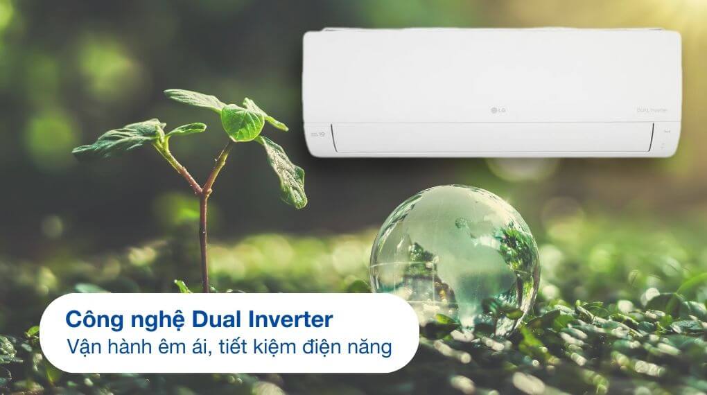 Một trong những ưu điểm nổi bật nhất của điều hòa LG IEC09G2 chính là việc được trang bị công nghệ Dual Inverter tiên tiến.