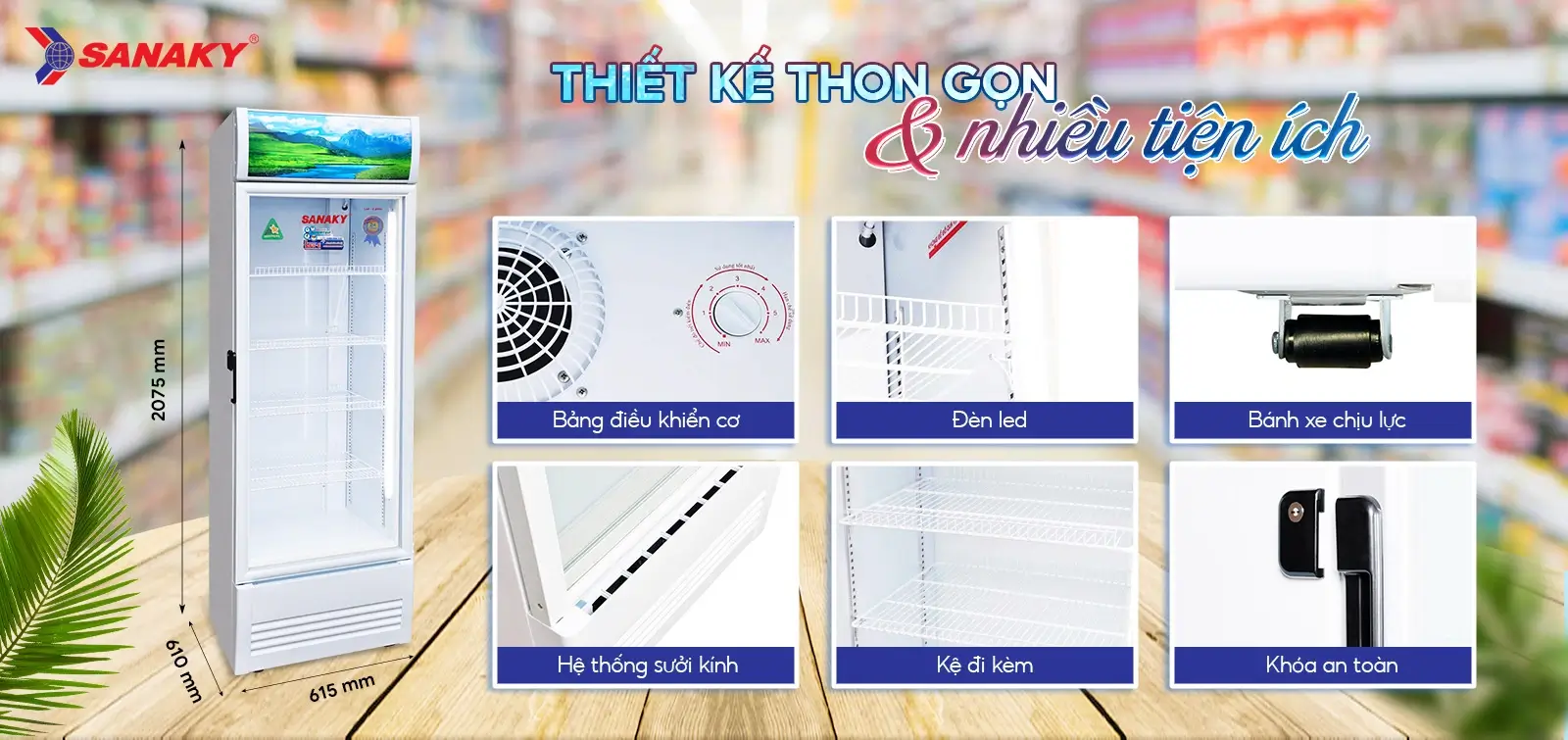 tủ mát Sanaky VH-4599K3 còn được trang bị nhiều tiện ích hữu ích nhằm nâng cao trải nghiệm sử dụng. tủ mát Sanaky VH-4599K3 còn được trang bị nhiều tiện ích hữu ích nhằm nâng cao trải nghiệm sử dụng.