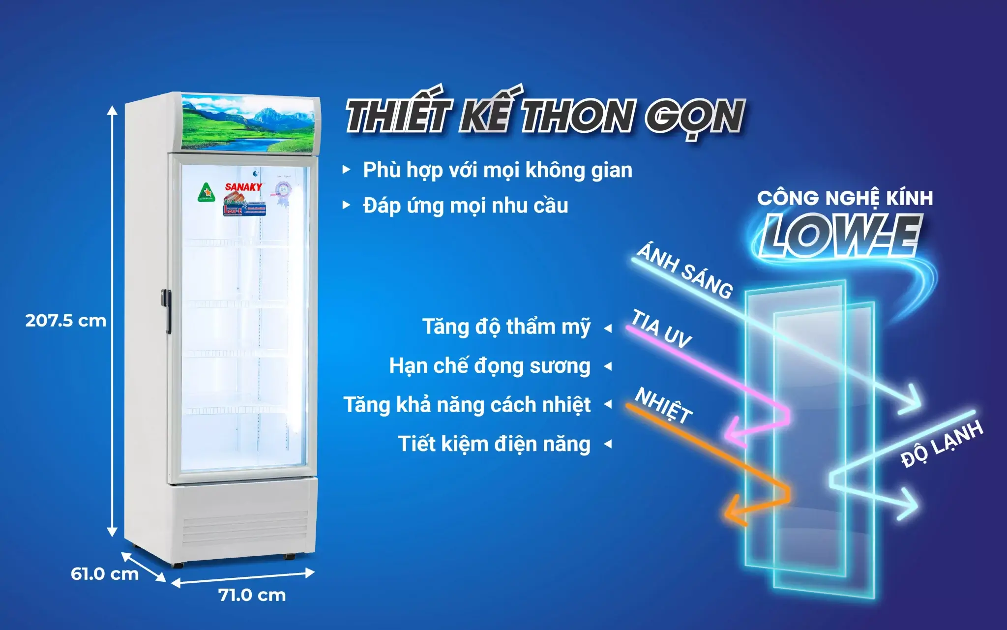 Sanaky VH-5089K sở hữu thiết kế dạng tủ đứng với một cánh cửa kính mở phía trước, tạo nên vẻ ngoài sang trọng và chuyên nghiệp. Sanaky VH-5089K sở hữu thiết kế dạng tủ đứng với một cánh cửa kính mở phía trước, tạo nên vẻ ngoài sang trọng và chuyên nghiệp.