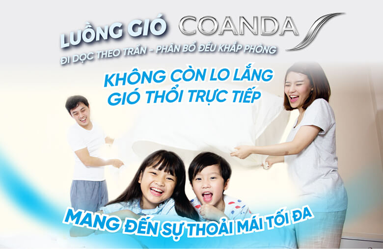 Daikin luôn nổi tiếng với công nghệ luồng gió Coanda giúp tạo cảm giác dễ chịu hơn rất nhiều so với phương pháp thổi gió trực tiếp truyền thống.