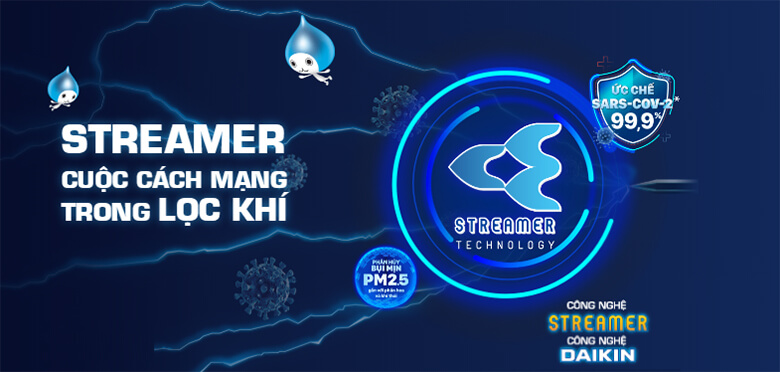 Streamer là công nghệ làm sạch không khí độc quyền của Daikin