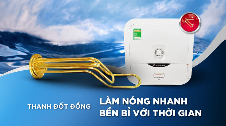 Một trong những ưu điểm nổi bật của bình nước nóng Ariston AN3 30 R VN là sử dụng thanh đốt Titan có khả năng chống ăn mòn vượt trội. Một trong những ưu điểm nổi bật của bình nước nóng Ariston AN3 30 R VN là sử dụng thanh đốt Titan có khả năng chống ăn mòn vượt trội.