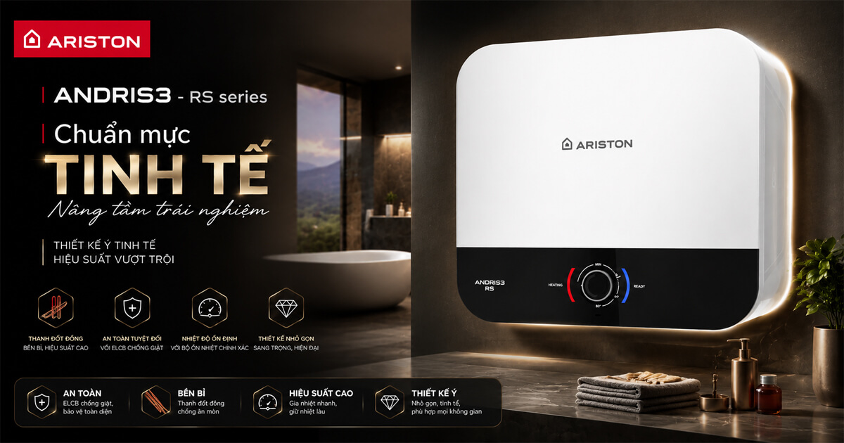 Ariston AN3 30 RS chính là ngôn ngữ thiết kế hoàn toàn mới được lấy cảm hứng từ phong cách Italia sang trọng.